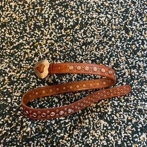 Heart Buckle Leather Belt